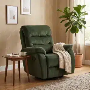 Paige Rocking Recliner Sofa in easy clean fabric - Lazio Sofa